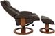 Fjords® Classic Comfort Admiral "R-base" Mocha Small Recliner with Footstool-2