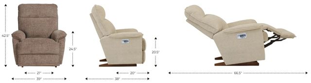 La-Z-Boy® Jay Mushroom Power Rocking Recliner with Headrest and Lumbar-2