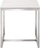 Magnussen Home® Esme Brushed Nickel/White Marble Rectangular End Table-2