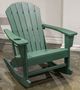 Signature Design by Ashley® Sundown Shores Green Outdoor Rocking Chair-1