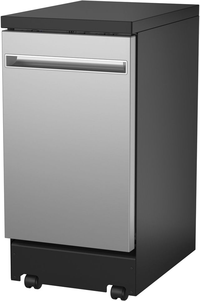 GE® 18" Stainless Steel Portable Dishwasher with Sanitize Cycle-3