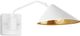 Currey & Company Serpa Contemporary Gold Leaf/Gesso White Single Wall Sconce-1