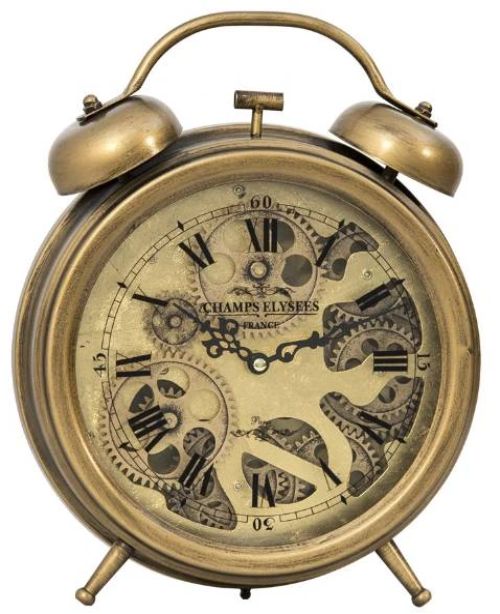 YHD Antique Brass Table Clock-0
