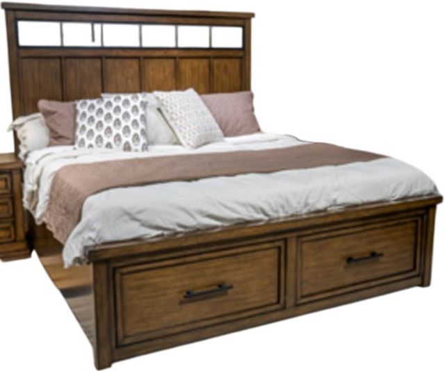 Benchcraft® Taffenbrook Medium Brown Panel Storage Bed