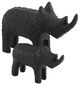 Currey & Company Kano Textured Matte Black Large Rhino-3