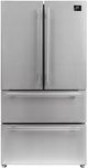 FORNO® Alta Qualita 36" 19.2 Cu. Ft. Stainless Steel Counter Depth French Door Refrigerator-0