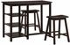 ACME Furniture Nyssa 3-Piece Walnut Counter Dining Set-0