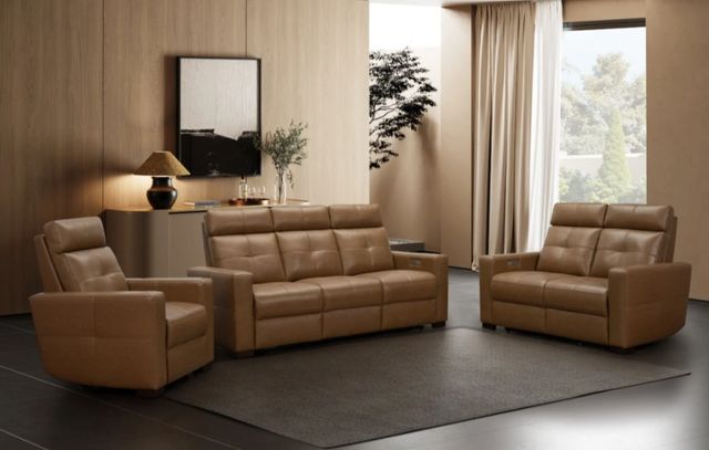 BarcaLounger® Cara Florida Saddle Leather Power Reclining Sofa-1