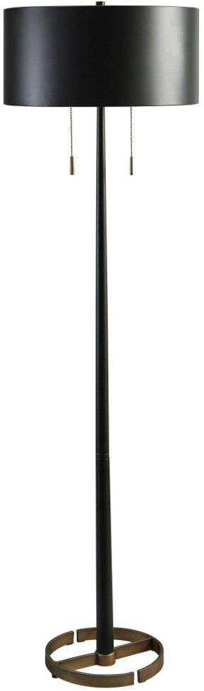 Signature Design by Ashley® Amadell Black/Gold Metal Floor Lamp-0