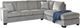 Signature Design by Ashley® Altari 2-Piece Alloy Sleeper Sectional with Ottoman-2