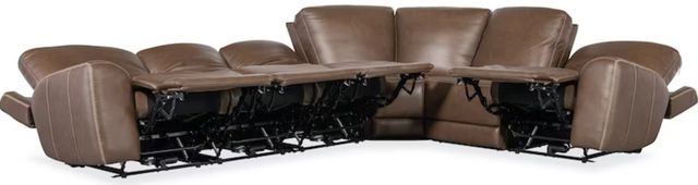 Hooker® Furniture SS Torres 6-Piece Sorrento Mocha L-Shape Power Reclining Sectional Sofa with Power Headrests-1