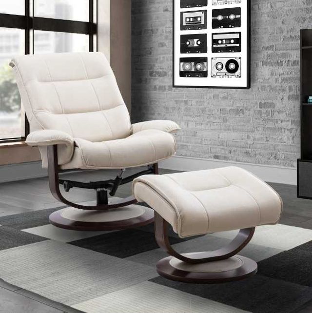 Parker House® Knight 2-Piece Oyster Swivel Chair and Ottoman Set-1