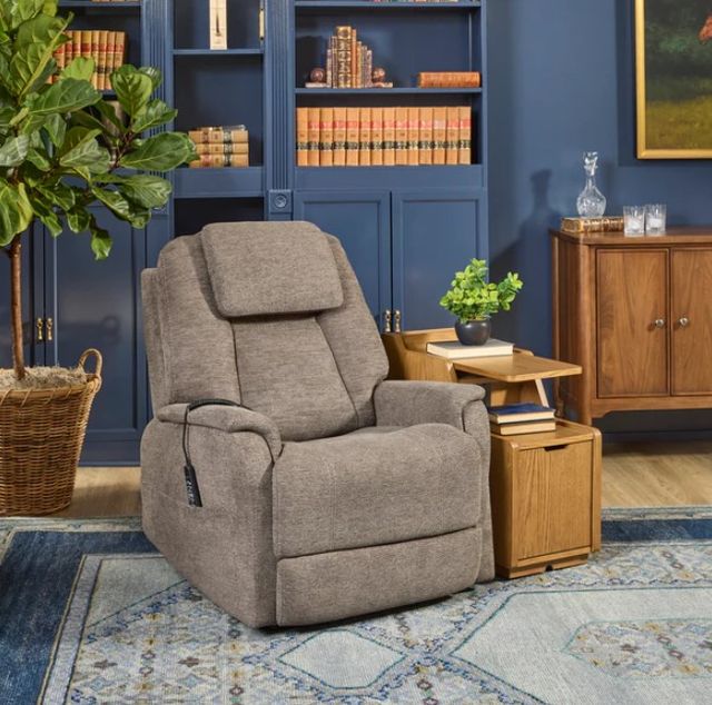 Flexsteel® Zecliner Model 3+ Petite Dark Umber Power Lift Recliner with Power Headrest, Lumbar, Heat and Massage-2