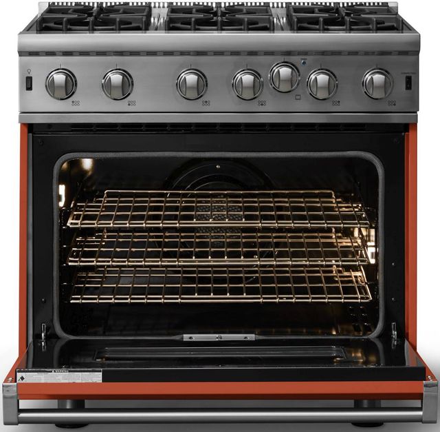 Viking® 5 Series 36" Spiced Cider Pro Style Natural Gas Range-1