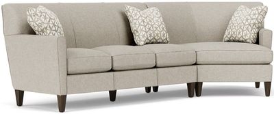 front view of the Flexsteel® Digby White Shell Sectional