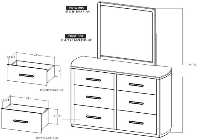 International Furniture Direct Balam Stained White Dresser-2