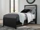 Signature Design by Ashley® Maeling Black Youth Twin Upholstered Panel Bed-1