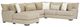 Albany Industries 3-Piece Tweed Toast Left-Arm Facing Chaise Sectional -0