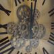 A & B Home Black/Gold Open Face Gear Clock-1