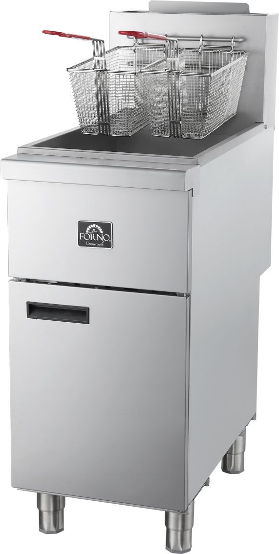 FORNO® 4 Burner Stainless Steel Commercial Liquid Propane Deep Fryer  -2