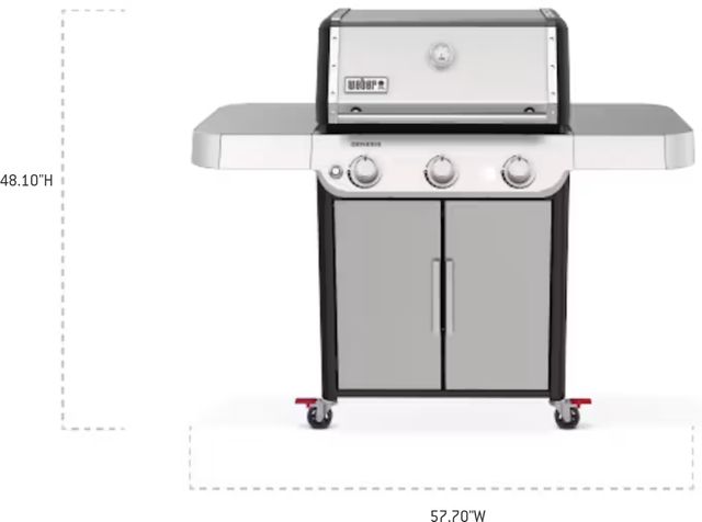Weber® Genesis S-315 58" 3-Burner Stainless Steel Freestanding Liquid Propane Grill-1