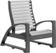 C R Plastics St. Tropez Slate and Light Grey Lounge Chair-0