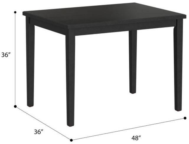 Emerald Home Madison Black Gathering Dining Table-2