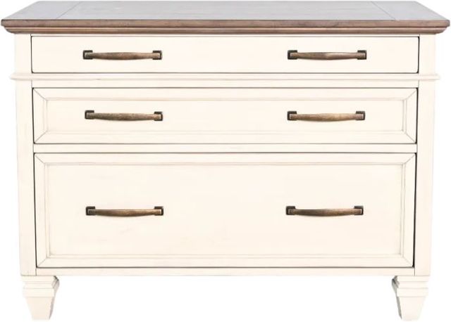 Sunny Designs™ Pasadena Buck Skin/White Lateral File Cabinet-1