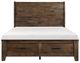 Homelegance® Jerrick Burnished Brown Queen Storage Sleigh Platform Bed-5
