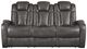 Signature Design by Ashley® Turbulance Quarry Power Reclining Sofa with Adjustable Headrest-1