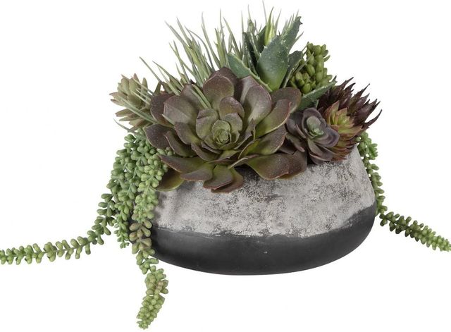 Uttermost® Yuma Burgundy/Green Succulent Centerpiece-0