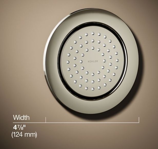 KOHLER® WaterTile® Vibrant Polished Nickel 2.0 GPM Round 54-Nozzle Single-Function Body Spray-2