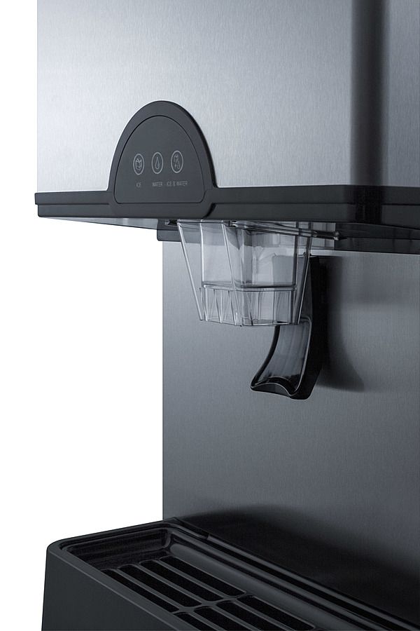 Accucold® 17" 285 lb. Stainless Steel Ice and Water Dispenser-2