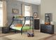 Nationwide Furniture Distributors Black Twin/Full Metal Bunkbed-0