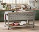 Legacy Classic Vintage Market Barnwood Oak/Northern Moss Kitchen Island-1