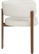 Meridian Furniture Gideon Cream/Walnut Vegan Leather Dining Chair-2