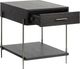 Magnussen Home® Spencer Aged Nickel/Dark Briarsmoke Rectangular End Table-1