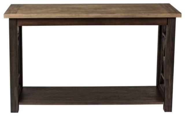 Liberty Furniture Heatherbrook Ash Top Sofa Table with Charcoal Base-1