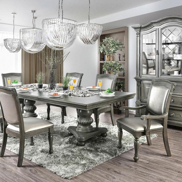 Furniture of America® Alpena 7-Piece Gray Dining Table Set-0