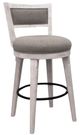 Elements International Rogen Gray/Rustic White Swivel Bar Stool-0