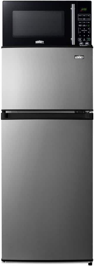 Summit® 19" 4.5 Cu. Ft. Fingerprint Resistant Stainless Steel Compact Refrigerator with Microwave