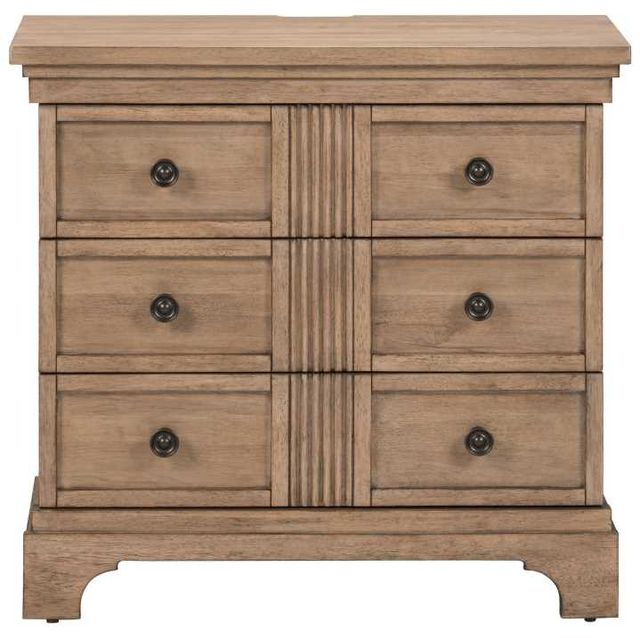 Liberty Furniture Haven Hills Camel Beige Chest with Charging Station-2