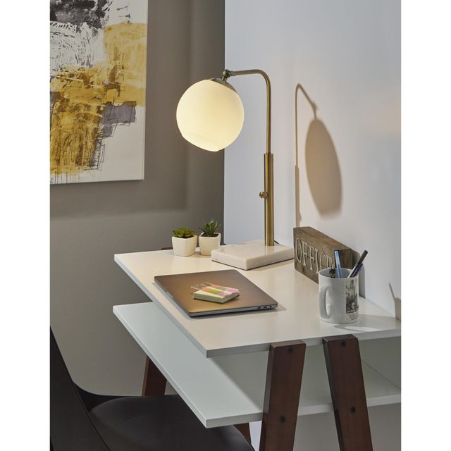 Adesso® Remi Antique Brass Desk Lamp-1