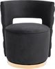 TOV Furniture Mimosa Black Velvet Swivel Chair-0