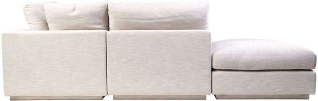 Moe's Home Collection Justin Dream 5-Piece Taupe L-Shaped Modular Sectional and Ottoman-3