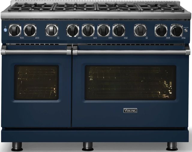 Viking® 7 Series 48" Slate Blue Pro Style Liquid Propane Gas Range-2