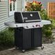 Weber® Genesis E-335C 3-Burner Black Freestanding Liquid Propane Grill-1