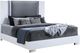 Global Furniture USA Ylime 2-Piece Smooth White King Upholstered Panel Bedroom Set with LED-2