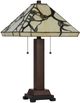 Cal® Lighting & Accessories Tiffany Dark Bronze/Wood Table Lamp-0