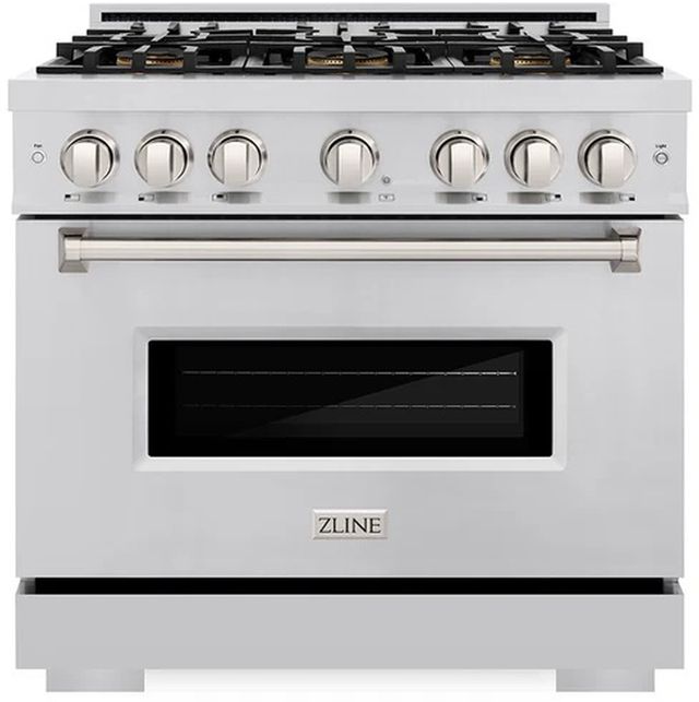 ZLINE 36" 5.2 cu. ft. Dual Fuel Range with 6 Burner DuoPro™ Cooktop and Electric Convection Oven in Stainless Steel-0